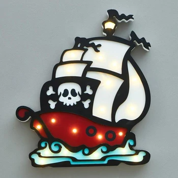 

Night light "Pirate ship" 20хLED batteries 2ААА 25,5, х3,5х29,5 cm 5089608