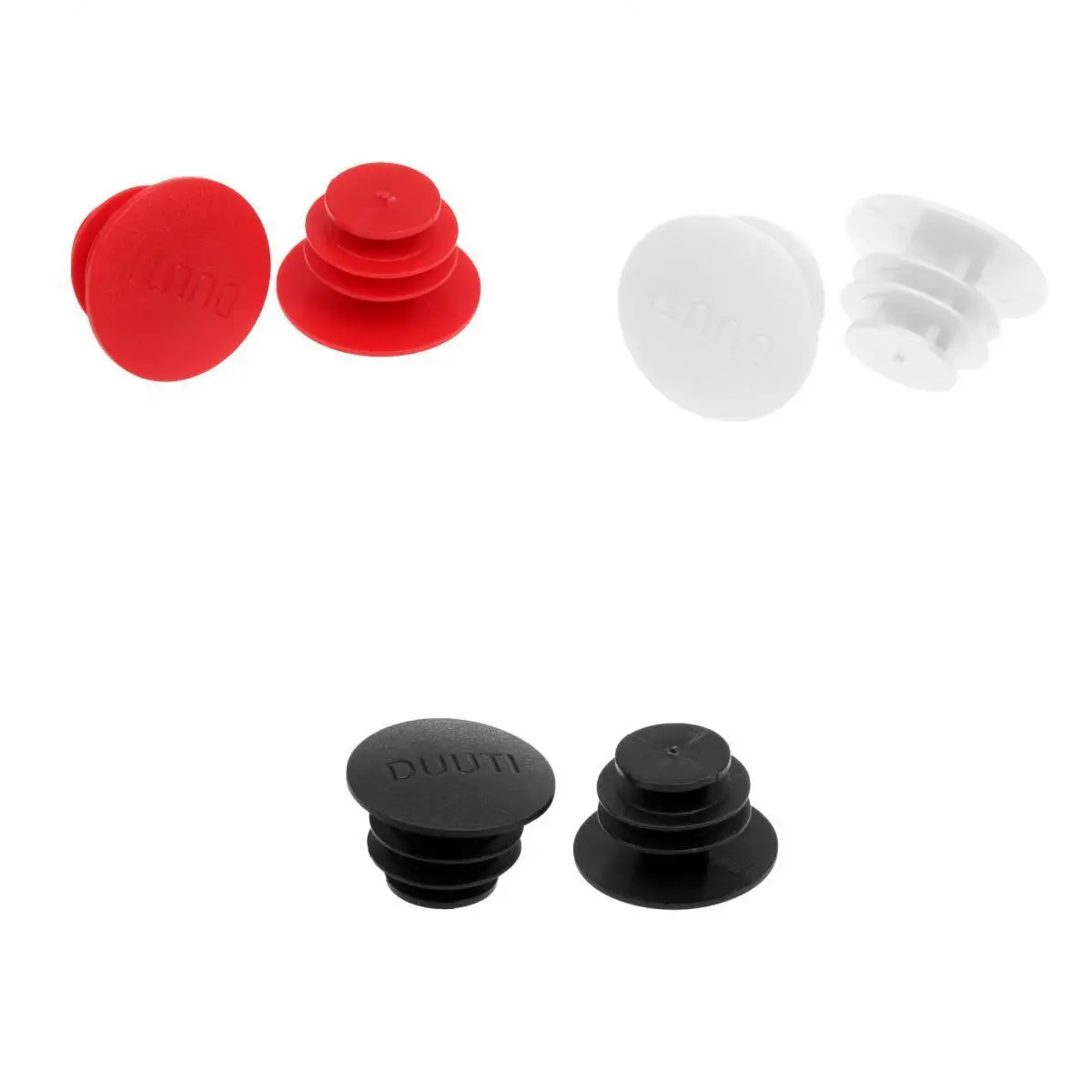 Bike Handlebar Bar End Plugs Caps (Set of 3 Pairs) 22mm to Universal Bicycle Grip Mountain BMX MTB