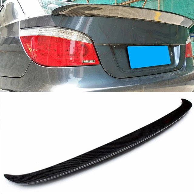 CEYUSOT For Real Carbon Fiber Accessories Spoiler OLD BMW 5 Series E60 CAR  Trunk Rear Lip Wing Tail BMW5 Black Body Kit 2004-10 - AliExpress