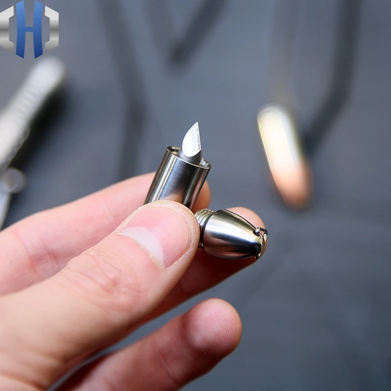 Portable Waterproof Container Universal Screwdriver 6mm Mini Capsule Multifunctional Keychain EDC Tool With Chain