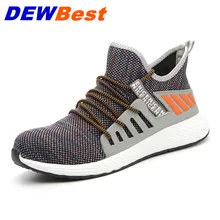 Мужская Рабочая защитная обувь, устойчивая к повреждениям, дышащая, мягкая, нескользящая, противоскользящая, защитная обувь