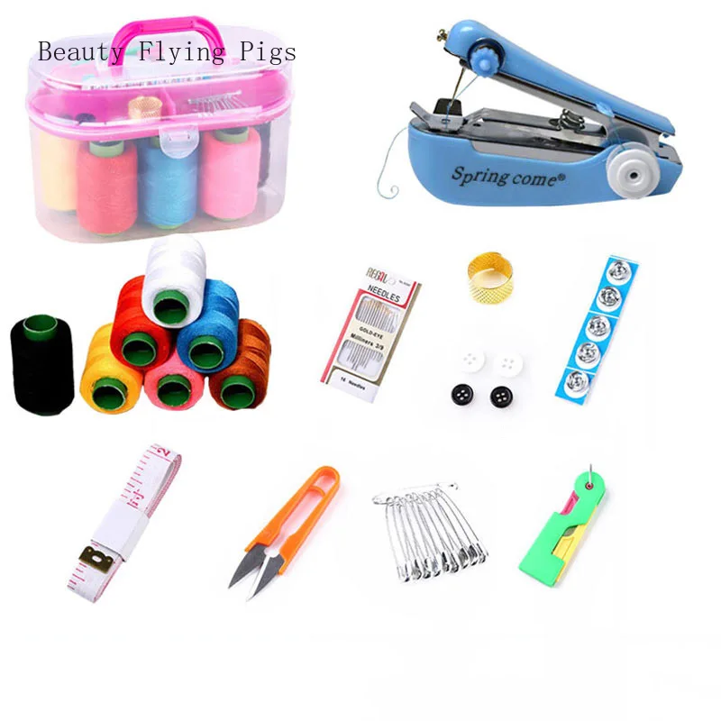 

15Pcs Snap-on sewing box multi-function household high-end portable travel dormitory sewing kit manual diy production sewing kit