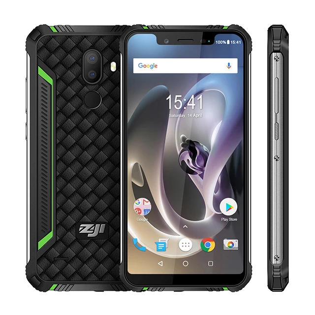 HOMTOM ZJI Z33 IP68 водонепроницаемый телефон Android 8.1MTK6739 3+ 32 ГБ 4600 мАч 5,8" смартфон для распознавания лица 4G мобильный телефон - Цвет: Global Version Green