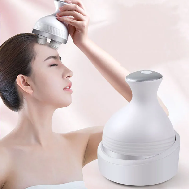 

Electric Head Massage Waterproof Wireless Scalp Massager Prevent Hair Loss Body Deep Tissue Kneading Vibrating Health Care