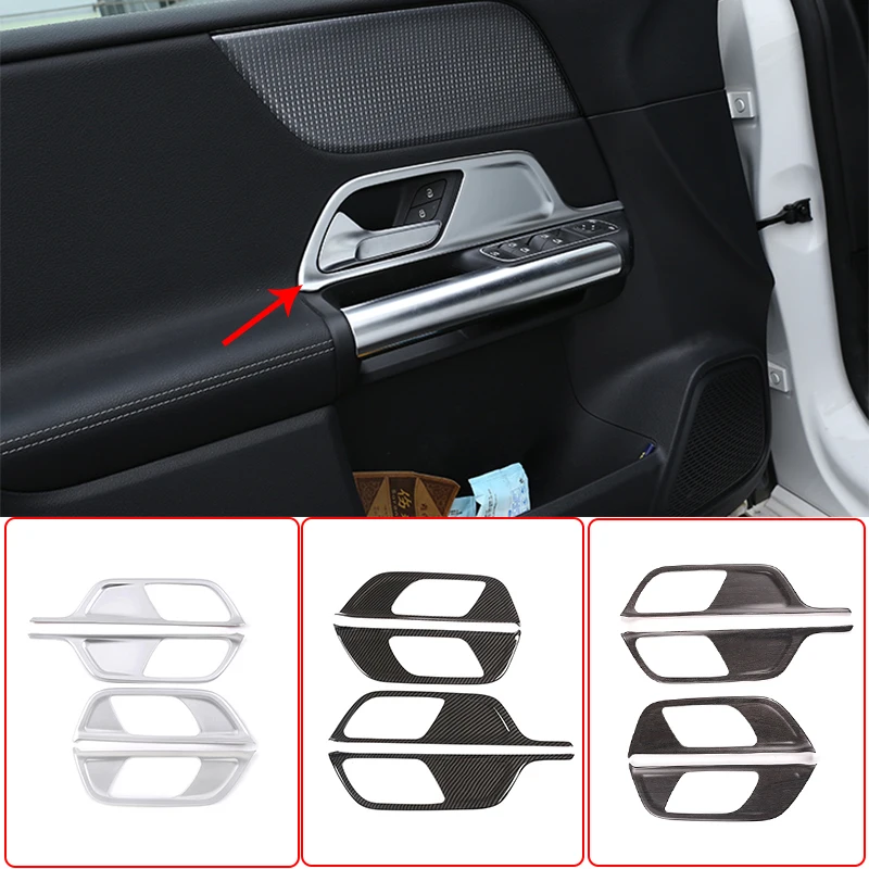 

4pcs Car Door Inner Handle Panel For Mercedes Benz B GLB Class W247 X247 2019 2020 Decoration Frame Cover Interior Mouldings
