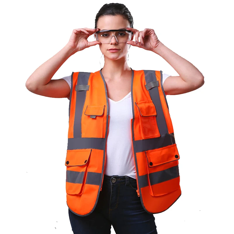 Высокая видимость Безопасность жилет для Для женщин Hi Vis Холодное сердце кофта с