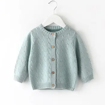 

INS hot baby boys and girls cardigan 1-7 years 4 colors available children's sweater cotton Folds Jacquard unisex kids sweaters