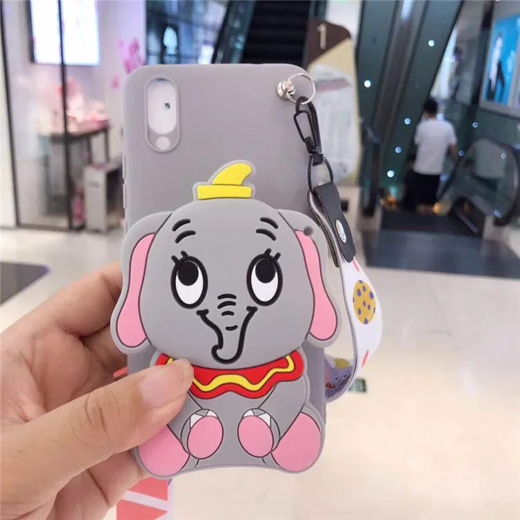 Мягкий силиконовый чехол с 3D кошельком для samsung Galaxy S10 5G S10e S10 Lite Note 10 Pro 9 8 5 милый чехол из ТПУ с кошкой - Цвет: GrayElephant Gray