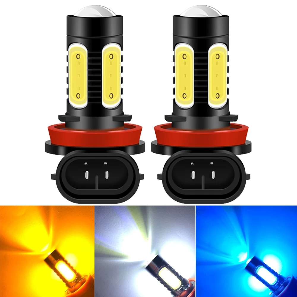

2PCS P13W H11 H8 H4 H1 H3 H7 9005 9006 HB4 HB3 H16 5202 COB Chips Fog Lights Bulb Car Driving Light Foglamps Auto Leds Lamp 12v