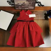 Г. Зимнее роскошное Брендовое дизайнерское платье для девочек Рождественский детский костюм принцессы для девочек-подростков, свадебное праздничное платье для девочек