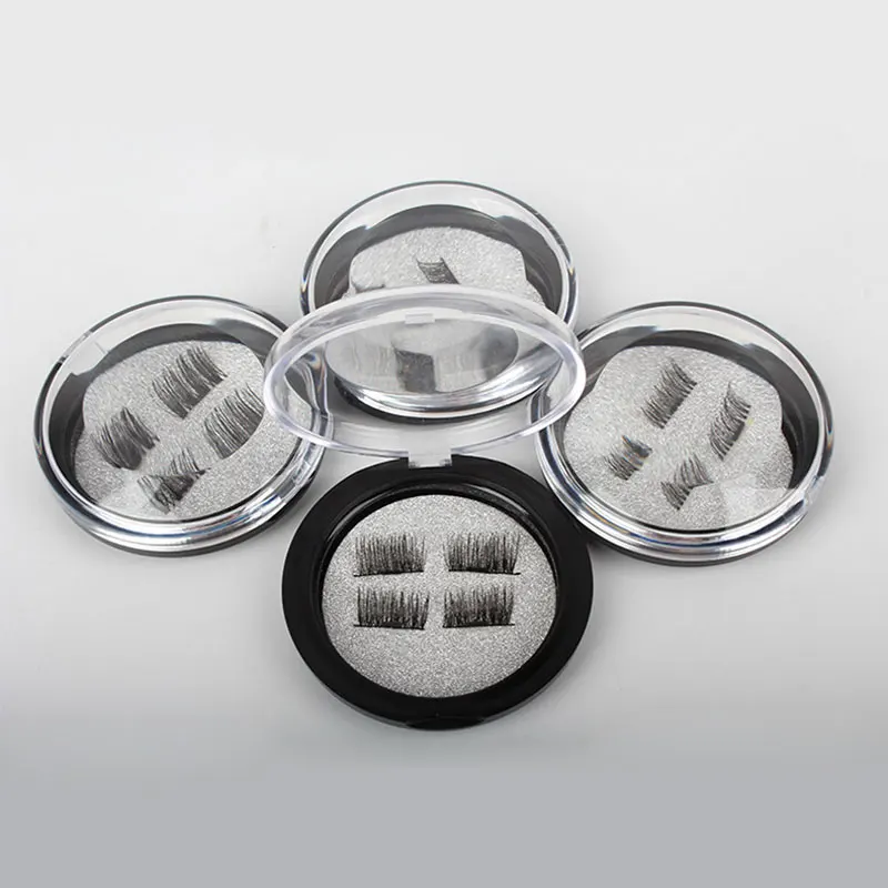 4pcs/box Magnet Magnetic Eyelash Reusable False Eyelashes & Tweezer Set Long Lasting Extension Makeup Kit