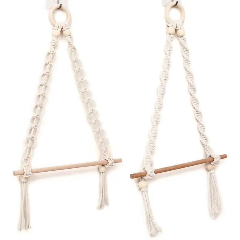 Nordic Macrame настенная подвесная деревянная Stick держатель для туалетной бумаги