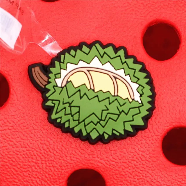 Single Sale Original Shoe Decoration Cute Cactus Clover Meteor Durian PVC Shoe Charms Accessories for Croc Buckle Jibz Kids Gift U176-1