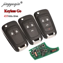 Jingyuqin 433mhz id46 chip keyless-go chave remota inteligente para chevrolet cruze aveo orlando trax lacrosse encore regal verano 2/3/4b
