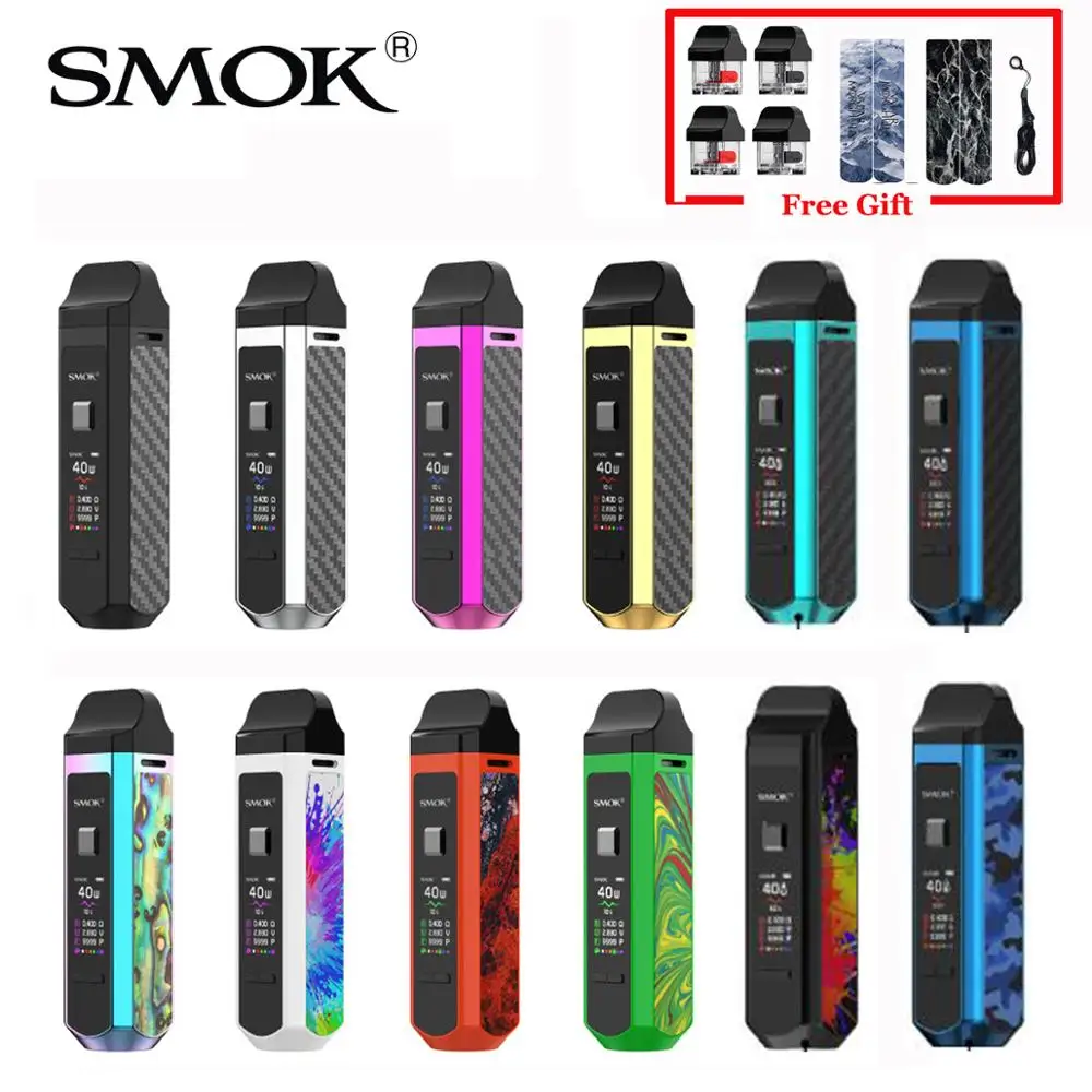 Оригинальный набор для вейпа SMOK RPM40 40 Вт регулируемый 1500 мАч 4 5 мл RPM стандартный