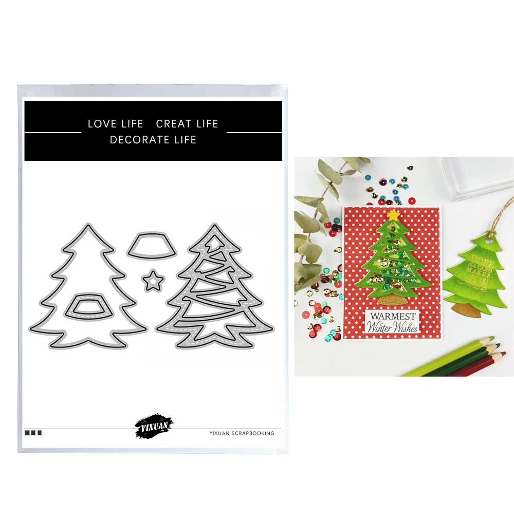 2022 Christmas Tree Cutting Yixuan Christmas Tree Metal Cutting Dies Diy Scrapbooking Dies Photo Album  Decor Embossing Paper Cards Diary 2022 New Year Gifts|Cutting Dies| -  Aliexpress