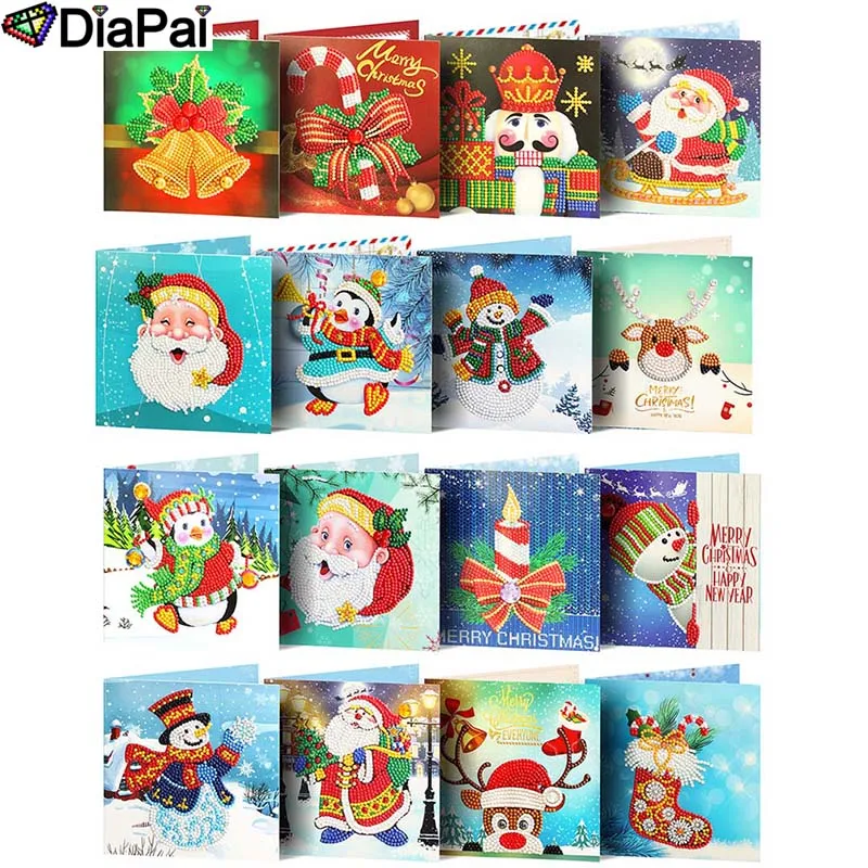 DIAPAI Алмазная картина поздравительные открытки мультфильм Рождество День