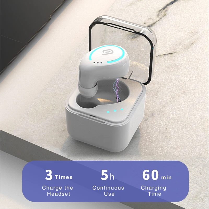 TWS M-B8, Bluetooth наушники с одним ухом, 5,0 дюйма, настоящие беспроводные наушники, спортивные, невидимые, затычки для ушей, сенсорная, водонепроницаемая гарнитура