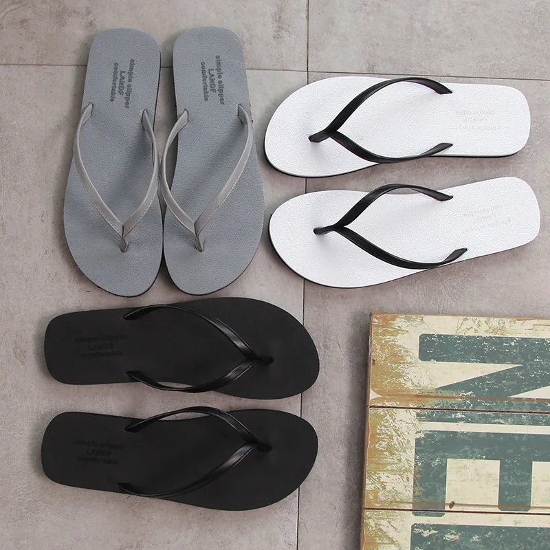 

Casual Couples Flip-flops Women's Summer Simple Anti-slip Wear-Resistant Flip-flops Men's Slippers Flat Sandals