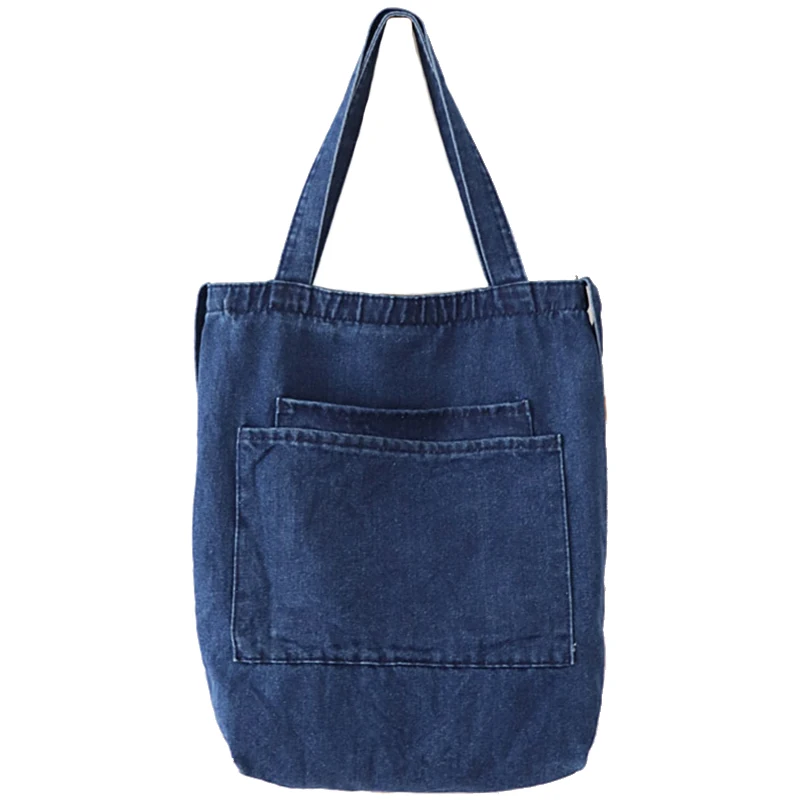 

Korean Version of The Retro Art Bag Casual Student Denim Shoulder Messenger Bag Ins Paragraph Wild Zipper Handbag