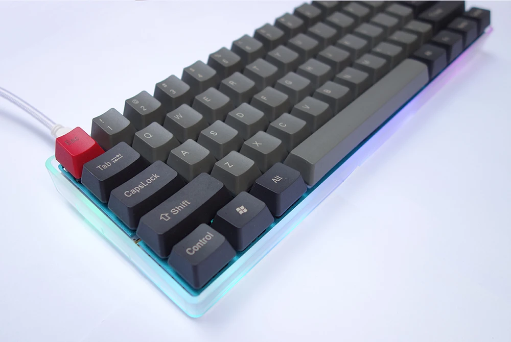 GH60 механическая клавиатура DIY Пластик чехол прошитый с QMK прошивки программируемый покер чистый HHKB Minila XD60 XD60