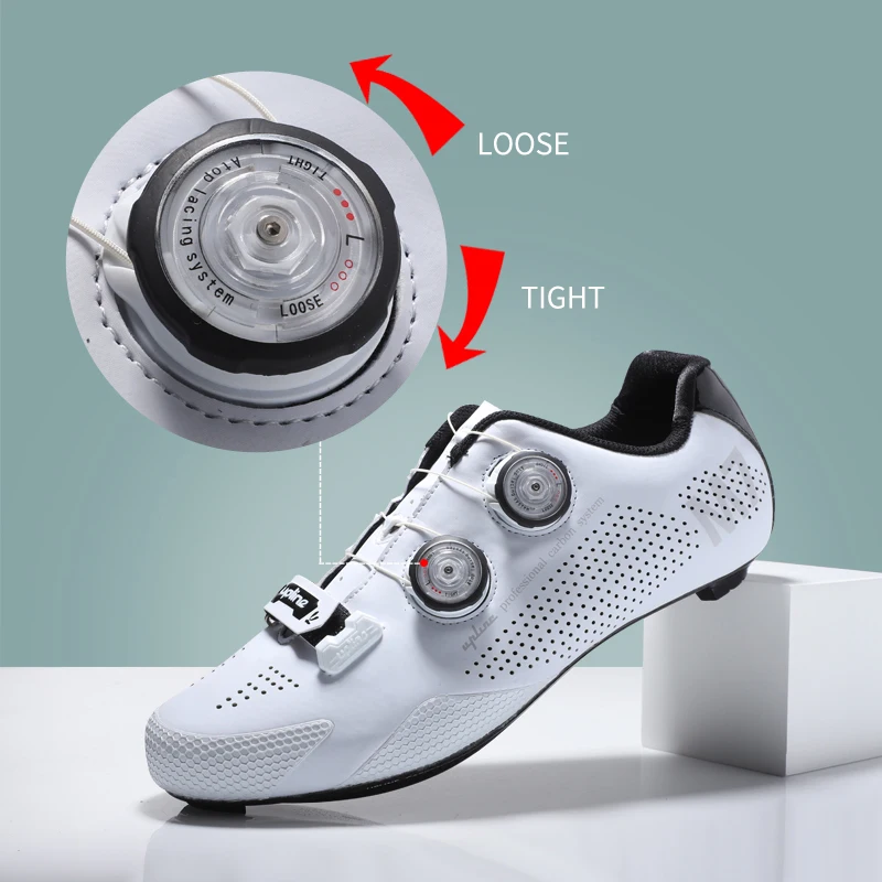 UPLINE 14 level hardness carbon fiber sole road bike professional self-locking cycling shoes Compatible cycling shoes