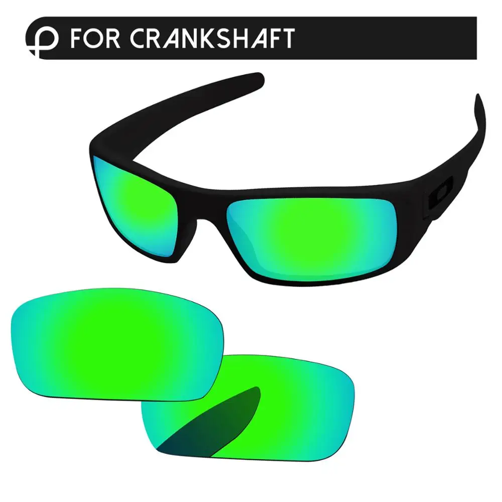 Papaviva изумрудно-зеленое зеркало поляризованные Сменные линзы для коленчатого вала Солнцезащитные очки Рамка UVA и UVB Защита