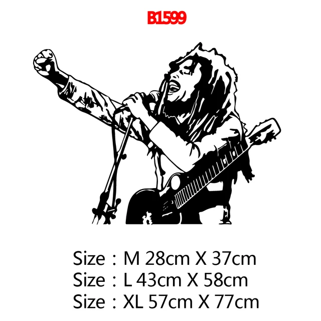 Colorful Soul Music Singer Bob Marley Removable Art Vinyl Wall Stickers For Kids Rooms Waterproof Wall Art Decal Style8