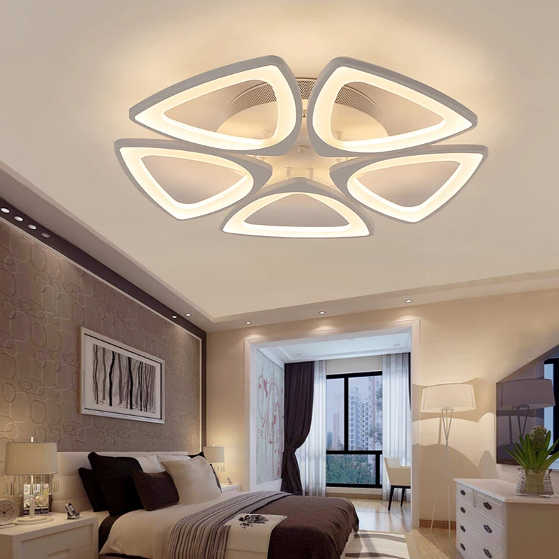 Современный светодиодный светильник для гостиной, спальни, ресторана, балкона, белый треугольный Глянцевый светодиодный светильник, AC90-240V