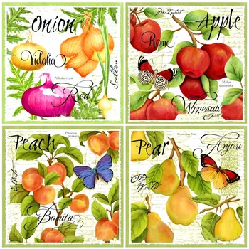 

HUACAN Diamond Painting Fruit Diamond Art Embroidery Handmade Mosaic Home Decoration Gift