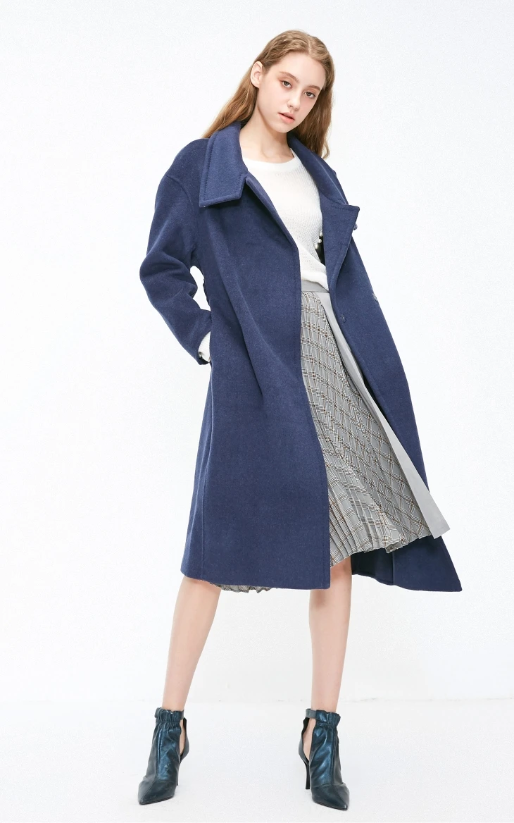 Vero Moda Женское зимнее шерстяное пальто с двойными карманами | 318327554