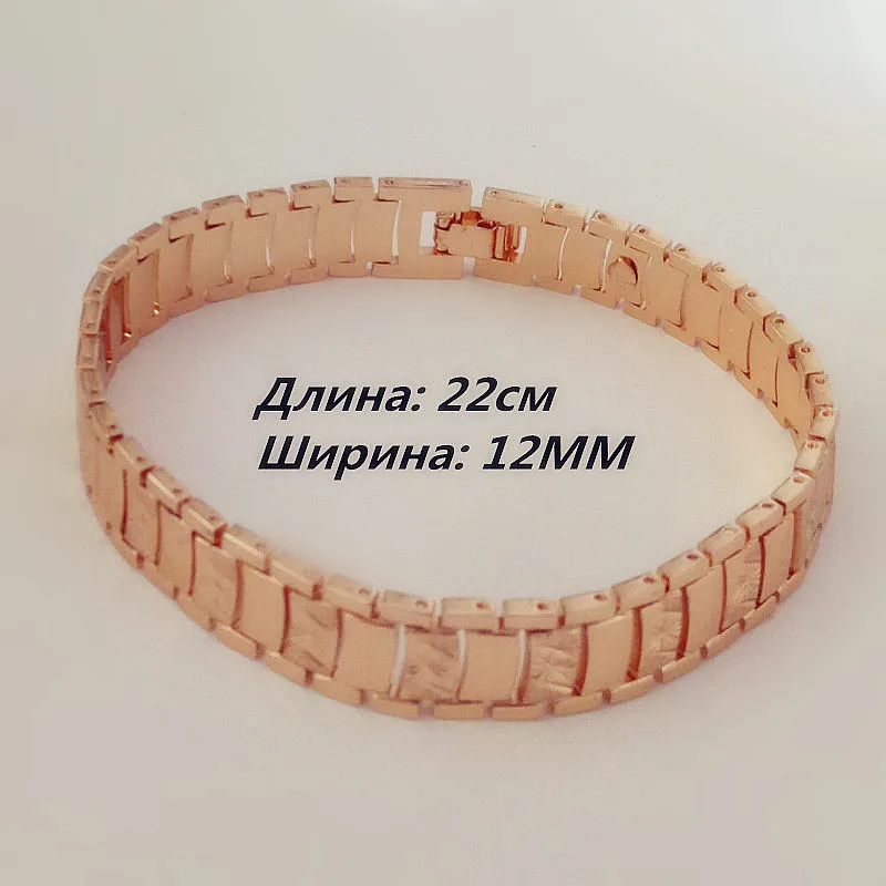 Роскошные мужские ювелирные изделия цвета розового золота трендовые браслеты