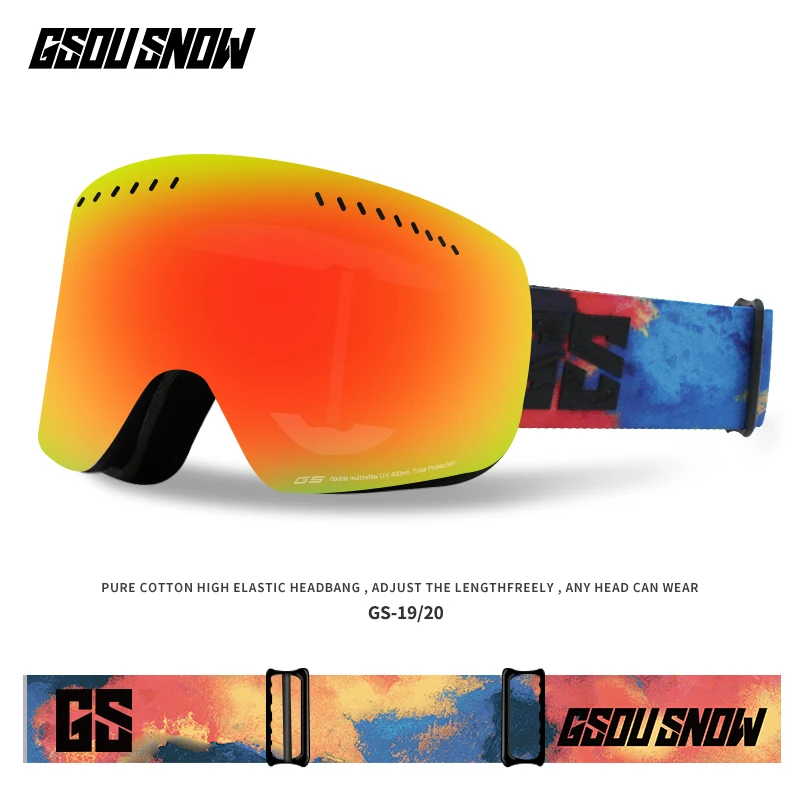 GS wintersport лыжные очки противотуманные лыжи очки сноубордические очки снегод и Сноубординг лыжные принадлежности