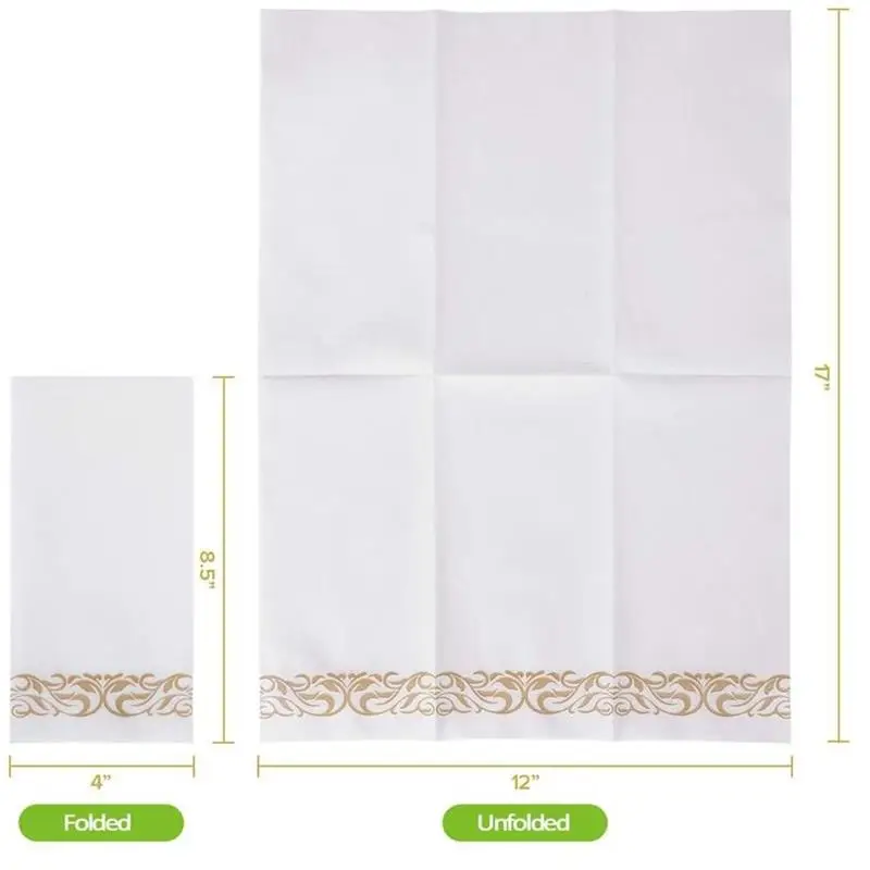 Soft and Absorbent Linen-Feel Paper Hand Towels  (6)
