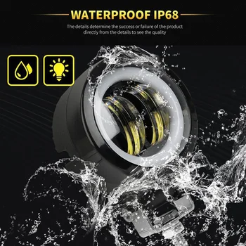 

Light Fog Lamp Car Motorcycle Off-Road Waterproof Stainless Steel Round