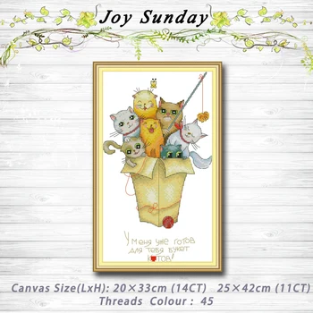 

Photo of the cats cartoon decor Patterns 14CT 11CT Counted Cross Stitch Sets embroidery sets Needlework kits Home decor