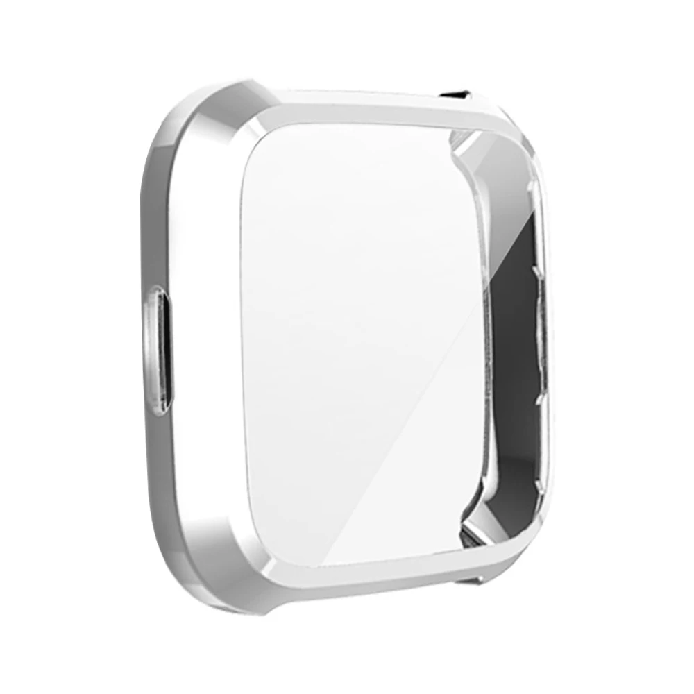 Чехол для часов Fitbit Versa Lite/Versa 2, Мягкий защитный чехол для экрана Versa2, легкий ТПУ бампер, тонкий Чехол, аксессуары - Цвет: Silver
