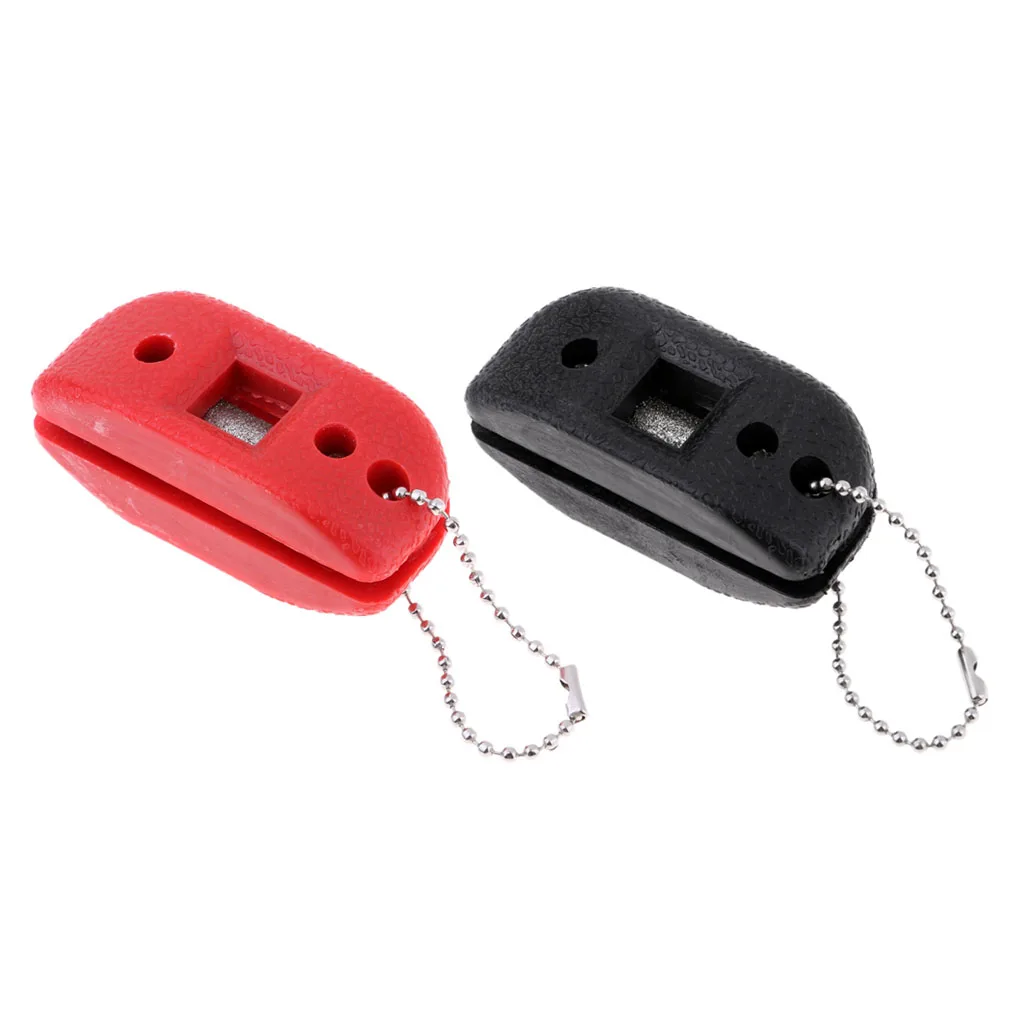 

2Pieces Compact Skate Blade Sharpener with Carry Pouch Perfect for Hockey Player/Avid Skater