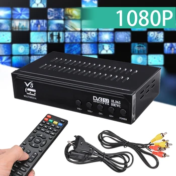 

Mayitr 1 Set DVB-S2-V5 H.265 MPEG4 HDMI Smart TV Box 1080P HD EU Plug Satellite Receiver FOR Home Audio Vedio