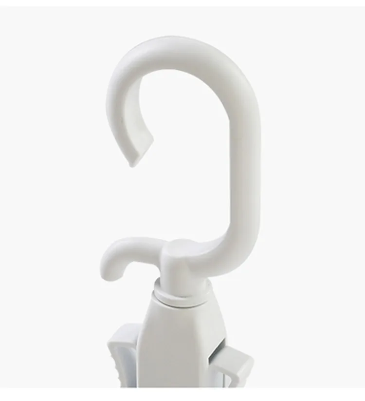 Rotate Anti-Skid Folding Hanger Plastic Drying Rack Magic Clothes Hangers Space Savers Organizer Multi Functional Adult White (15)