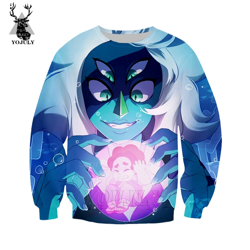 Steven Universe, толстовки, безбелая Мужская толстовка, зимняя, 3d принт, аниме, Харадзюку, хип-хоп, с круглым вырезом, уличная одежда, топы, странные вещи, w67