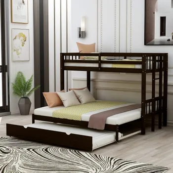 

Double with telescopic bunk beds, camas,coffee (new)