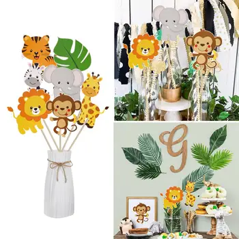 

PATIMATE Jungle Animal Vase Topper Jungle Party Decoration Safari Party Supplies Safari Birthday Party Decor Kids Baby Shower