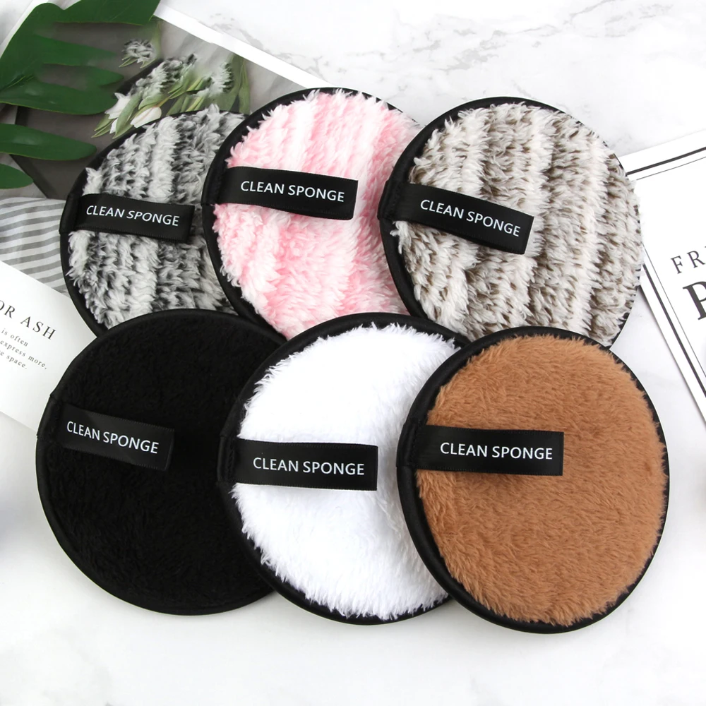 1/3 шт, новая Губка для удаления макияжа, развевающаяся, очищающая, хлопковая, многоразовая, влажная губка, спонж для лица, мягкий натуральный очиститель, инструменты