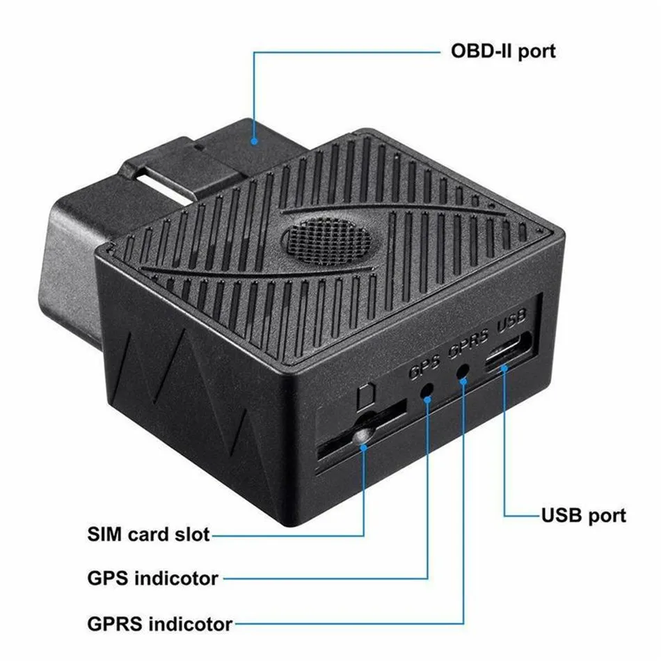Мини-штекер gps-трекер OBDII 16PIN OBD Plug Play Car GSM OBD2 gps-трекер локатор OBDII с программным обеспечением приложение отслеживающее устройство