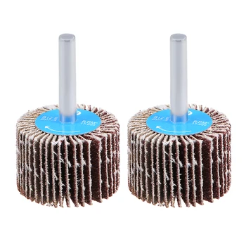 

uxcell 1.4-inch Flap Wheel 120 Grits 1/4-inch Shank Sanding Disc Abrasive Wheel 2 Pcs