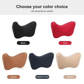 

New Car Headrest Neck Pillow Seat Chair Auto Memory Foam Cotton Mesh Cushion Fabric Cover Soft Head Rest Travel Office Support
