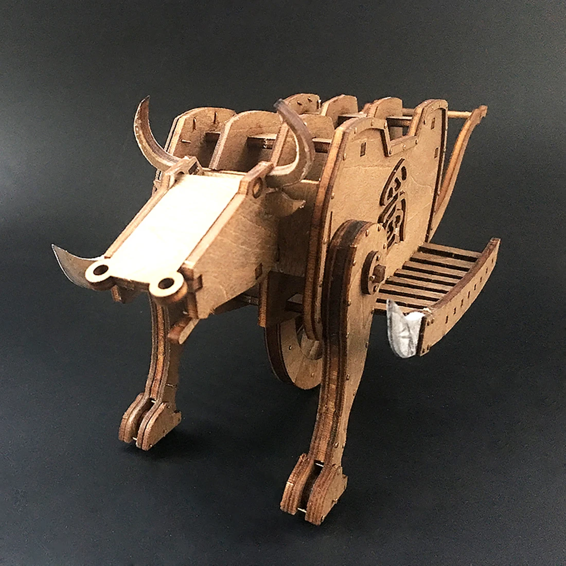 DIY старинная колесница модель осадная машина деревянная 3D головоломка модель-три царства Деревянная Корова