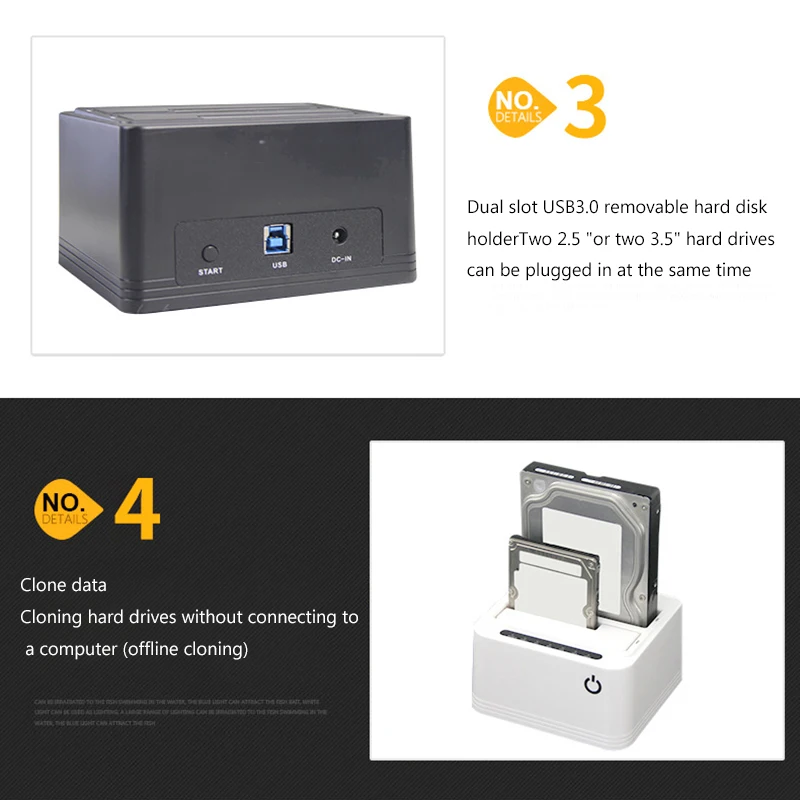Алюминий внешний жесткий диск чехол док станция для жесткого диска USB 3 0 SATA