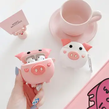 

Cute Cartoon Pig Headphone Cover For Apple Airpods Protective Case Soft Silicone Case Wireless Bluetooth Earphone Cover Cute